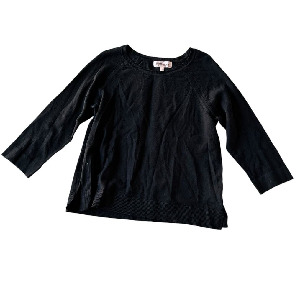 Womens Sweater Size Large Black Pull On Casual Everyday Winter Ready